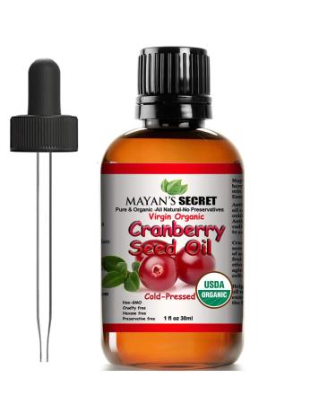 Cranberry Seed Oil - Virgin Organic USDA Certified Cold Pressed The Anti-Aging Skin Secret