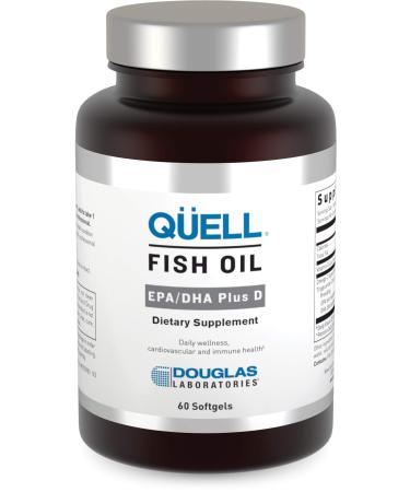 Douglas Laboratories Quell Fish Oil EPA/DHA Plus D | 3:2 Ratio of EPA to DHA Essential Omega 3 Fatty Acids Plus 1,000 I.U. of Vitamin D3* | 60 Softgels 60 Count (Pack of 1)