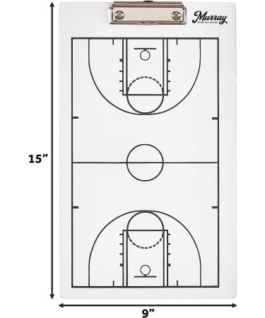 Murray Sporting Goods Basketball Coaches Clipboard | Double-Sided Dry Erase Marker Whiteboard for Coaching - Buy Online on GoSupps.com