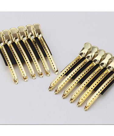 Beaupretty 12 Compartment Clips - Stainless Steel Hair Extensions & Styling Clips (Golden) - Perfect for Salon & Makeup - Buy Online on GoSupps.com