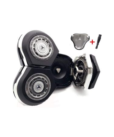 RQ10 RQ12 Replacement Shaving Heads Compatible with Philips Series RQ10 RQ12 RQ1280 RQ1255 RQ1255CC RQ1280X RQ1290X Arcitec Razor Shaving Unit Triple 3D Black