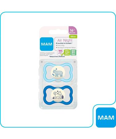 Buy MAM Day & Night Pacifiers 16+ for Boys - Set of 6 with Sterilized Transport Boxes | Soft Silicone & Original Design - International Shipping Available - Buy Online on GoSupps.com