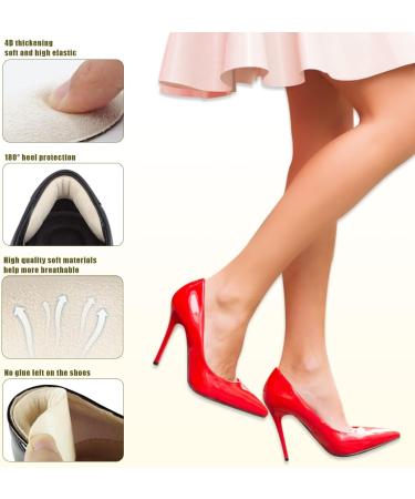 Pale Apricot Heel Grips Liners for Loose Shoes - Prevent Heel Blister & Slip - Buy Online on GoSupps.com