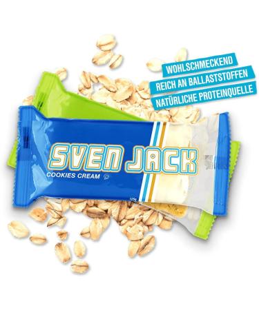 Sven Jack Energy Cake Cranberry 24x125g - Healthy Oatmeal Bar with Long-Chain Carbs & Low Sugar - Original Fitness Flapjack Snack - Buy Online on GoSupps.com