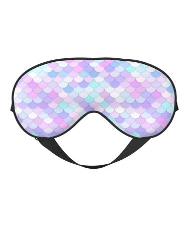 Rainbow Scales Sleep Mask Adjustable Double -Sided Eye Mask Soft Sleeping Eye Covers for Sleeping Perfect Shading Reduce Eye Edema