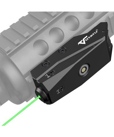Votatu P4L-G Picatinny Laser Sight for Rifle, Tactical Green Laser Beam with Strobe Function, USB Magnetic Rechargeable
