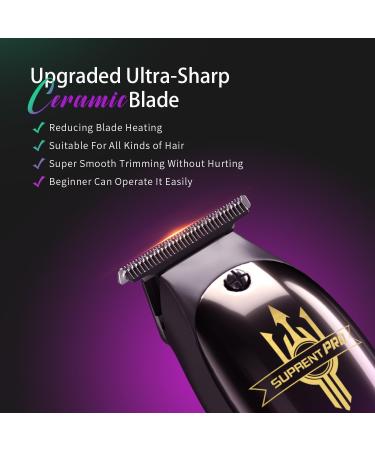SUPRENT Hair Clippers Men Cordless Beard Trimmer Professional Clippers 6000RPM T-Blade Trimmer with Ceramic Blade Precision Outlining Trimmer DIY Customizable - Buy Online on GoSupps.com