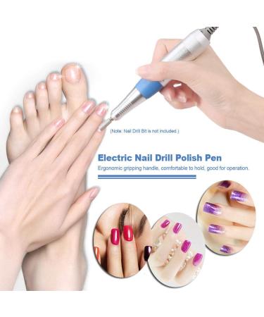 30000RPM Electric Nail Drill Pen Handpiece for Manicure Pedicure - White - Buy Online on GoSupps.com