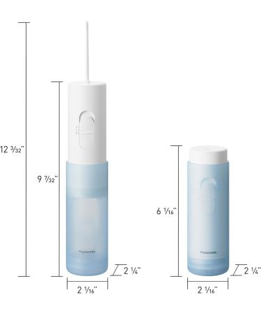 Panasonic Travel Water Flosser - Cordless Portable Oral Irrigator with 2 Pressure Settings & Collapsible Tank - EW-DJ11-A Blue - Buy Online on GoSupps.com