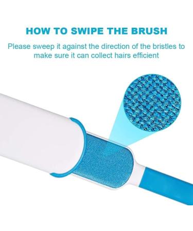 All-in-One Pet Hair Remover Brush - Eco-Friendly & Reusable for Dogs & Cats | Double-Sided Hair Removal Tool - Blue - Buy Online on GoSupps.com