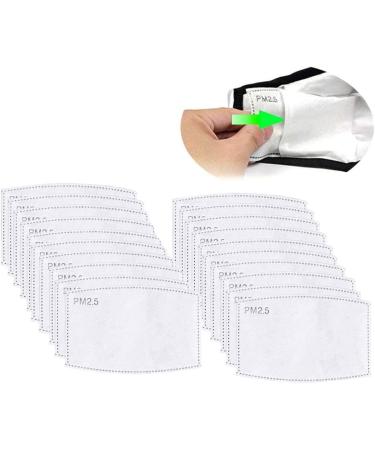 100pcs PM2.5 Activated Carbon Filter, meltblown Non-Woven Fabric (5 Layers), Replaceable Anti-Haze Filter for Outdoor Activities