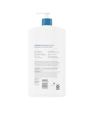 Lubriderm Daily Moisture Lotion + Pro-Ceramide with Shea Butter & Glycerin Helps Moisturize Dry Skin Hydrating Face Hand & Body Lotion Light Scent Non-Greasy Twin Pack 24 fl. oz 2 Pack - Buy Online on GoSupps.com