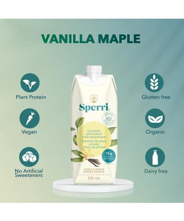 Sperri Plant-Based Meal Replacement & Protein Shake - Vanilla 330 mL | Dairy-Free Gluten-Free 12 Pack - Ready to Drink - Allergen-Free - Buy Online on GoSupps.com