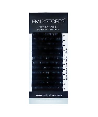 EMILYSTORES Eyelash Extensions 0.20mm Thickness C Curl Length 10mm Silk Mink Fake Eye Lashes In One Tray
