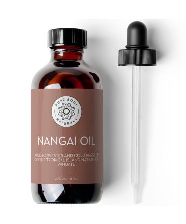 Nangai Oil 4 fl oz - Wild Harvested and Cold Pressed in Vanuatu - Undiluted and 100% Pure - by Pure Body Naturals