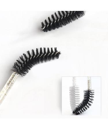 Worparsen 10Pcs Tube Eyelash Brush Makeup Accessory Practical Mascara Curl Lash Brushes Black - Buy Online on GoSupps.com
