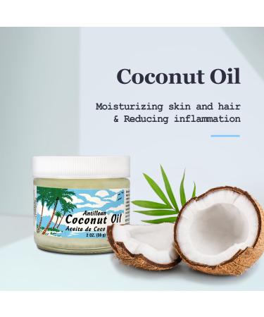 Antillean Coconut Oil 4 oz - Pure Aceite Coco for Healthy Skin & Hair | International Shipping - Buy Online on GoSupps.com