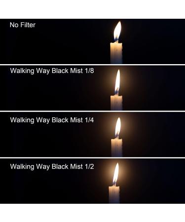 Walking Way 1/4 Black Pro Mist Diffusion Filter 49mm - Soft Focus Lens for Portrait Photography and Video - 49mm Circular Diffuser Filter - Buy Online on GoSupps.com