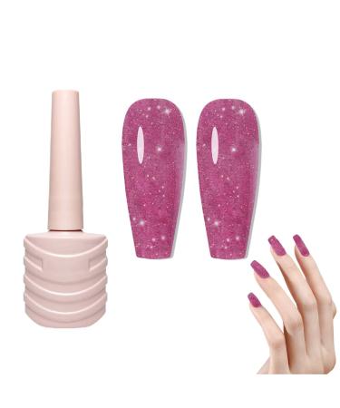 Sparkly Shiny Gel Nail Polish Reflective Gel Polish | Shining Design Polish Colorful Broken Drill Glue 03