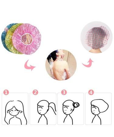 6 Pieces Waterproof Shower Hood - 10.6 Inch Stretch Hair Caps for Women | Protects Hair from Dust & Oil | Ideal for Spa Salon & Home Use - Buy Online on GoSupps.com