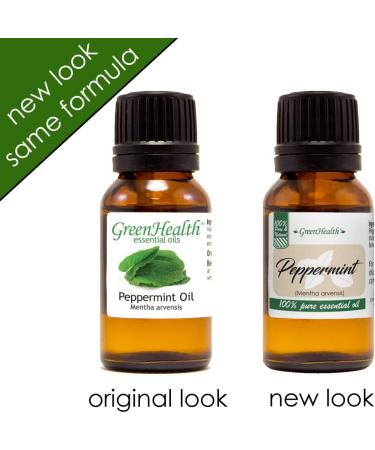 GreenHealth Peppermint Essential Oil 15 ml 100% Pure & Undiluted Strong Menthol Aroma Therapeutic Grade Steam-Distilled for Diffusers Cleaning DIY - Buy Online on GoSupps.com