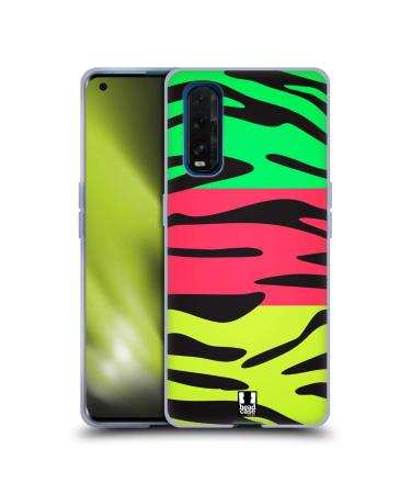 Head Case Designs Zebra Print Nail Art Soft Gel Case Compatible With Oppo Find X2 5G Oppo Find X2 5G Zebra Print