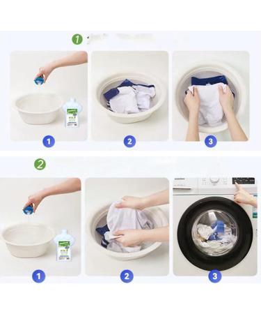 Gokame Efficient Easy Clean Laundry Detergent Powder Active Biological Enzyme Washing Laundry Detergent Powder Remove Stubborn Stains for Clothes Pillowcases Curtains Shoes (2pcs) - Buy Online on GoSupps.com
