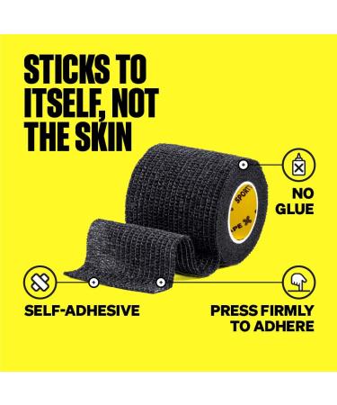 SPORTTAPE Self-Adhesive Football Sock Tape | Box of 24 Rolls - 5cm x 4.5m - White | Cohesive Bandage Sock Wrap Shin Pad Tape | Goalkeeper Wrist Tape & Football Ankle Tape | Pet Equestrian & Vet Wrap White 5x450 cm (Pack of 24) - Buy Online on GoSupps.com