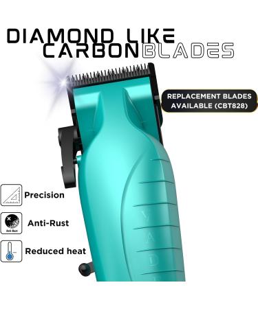 Supreme Trimmer Vader Clipper STC5098 | 7500 RPM Hair Trimmer with DLC Taper Blade | 210 Min Run Time | Professional Barber Clipper | Light Blue - Buy Online on GoSupps.com