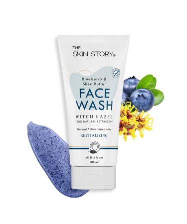 Blueberry Face Wash for Deep Cleansing & Moisturizing Minimizes Pores With Witch Hazel Gel Based Paraben Free Gentle Facewash For All Skin Types - 100ml