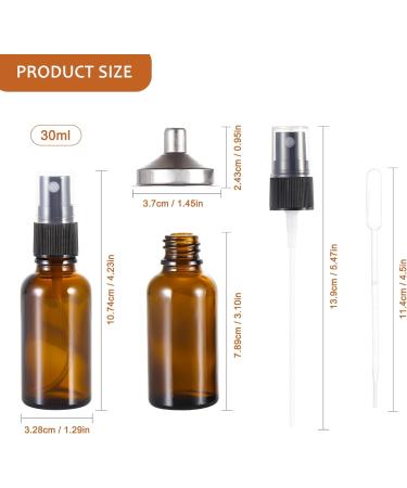 ALIFEIA 30ml Amber Glass Spray Bottles Small Empty Fine Mist Refillable Travel Spray Bottle for Cleaning Perfume Aromatherapy Cosmetic Sprays Hair Essential Oils with Fine Mist Dispenser(3 Pack) Amber 3 Pack 30ml - Buy Online on GoSupps.com