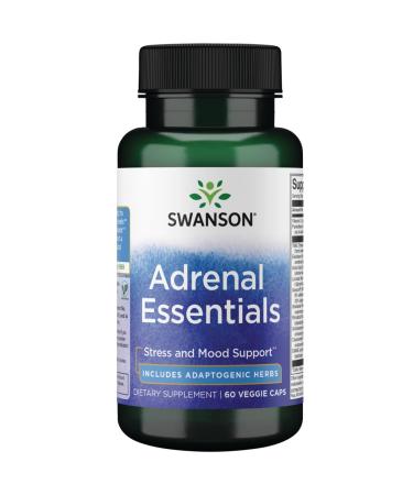 Swanson Adrenal Essentials 60 Veg Capsules