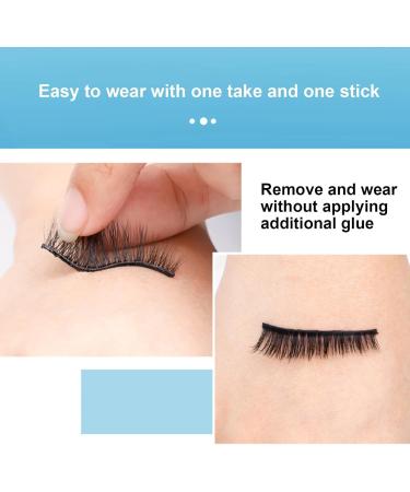 Stick Eyelashes - 5 Pairs Glueless Lashes Fake Eyelashes | Natural Glueless Lashes Waterproof Fake Lashes for Makeup Beginners Beauty Lovers - Buy Online on GoSupps.com