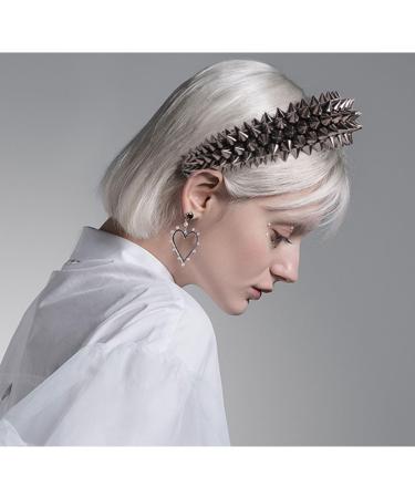 Ro Rox Punk Studded Hairband Rivet Silver Spike Goth Emo Halloween Hair Accessory - Buy Online on GoSupps.com