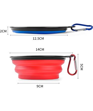 Zuofeng Reise-Napf: 2 Set Foldable Silicone Dog & Cat Travel Bowls - Portable Pet Feeding Solution for International Shipping - Buy Online on GoSupps.com
