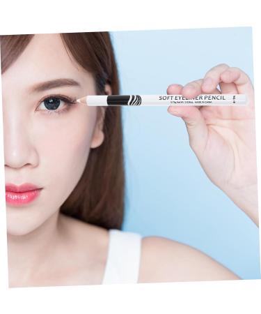 Healeved 10pcs Lying Silkworm Eyeliner White Makeup Brow Pencil Makeup Eyeliner Highlighter Gel Wooden Pole 1 count (Pack of 1) White - Buy Online on GoSupps.com