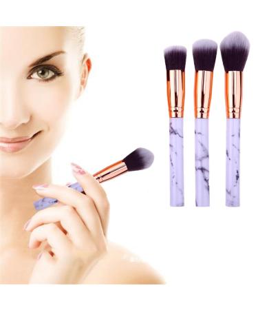 Premium JUN_L 10 Pieces Marble Makeup Brush Set | Synthetic Kabuki Foundation Blush & Eye Shadow Brushes | International Shipping Available - Buy Online on GoSupps.com