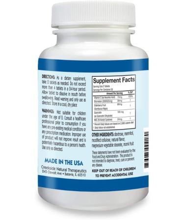 Creekside Naturals Snifflex Cold & Allergy Relief for Kids with Elderberry - Pediatrician Formulated - Immune Support with Quercetin & Bromelain - Zero Sugar, Vegan - 60 Soft Chewables - Buy Online on GoSupps.com