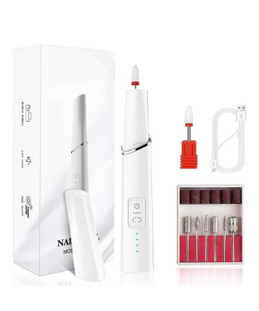 Electric Nail Drill obqo Rechargeable Professional Nail File Kit for Acrylic Gel Nails Manicure Pedicure Polishing Shape Tools Design for Home Salon Use