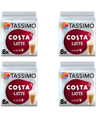 Tassimo Compatible Costa Latte Coffee Pods 16 discs - (Pack of 4 Total 64 discs 32 Drinks) - Buy Online on GoSupps.com