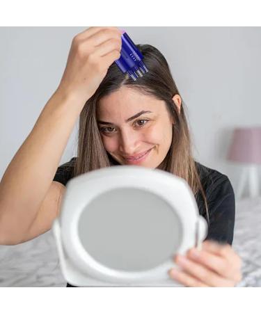 FECFUCY Scalp Oil Applicator & Brush | Refillable Hair Care Tool | Multifunctional Scalp Scrubber - Violet - Buy Online on GoSupps.com