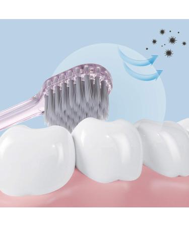 6-Pack Firm Bristle Adult Toothbrushes with Crystal Handle | Premium Oral Health Care - Buy Online on GoSupps.com