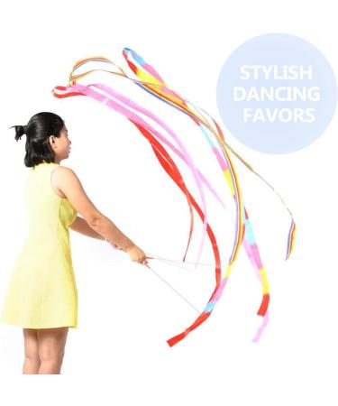 10Pcs Dance Ribbons Streamers - 6.6Ft Gymnastics Ribbon Wands for Kids Talent Shows - Perfect Rhythm Sticks for Artistic Dancing and Baton Twirling (10 Colors) - Buy Online on GoSupps.com