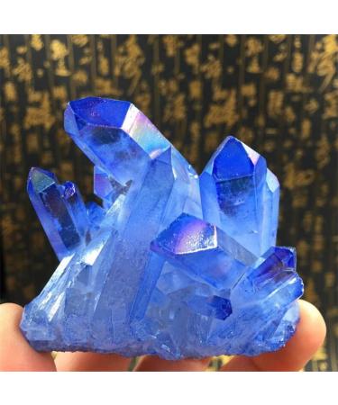 Natural Crystal Rough 70-100g Small Pieces of Natural Blue Crystal Cluster of raw Stone degaussing and Cleaning Specimen Collection
