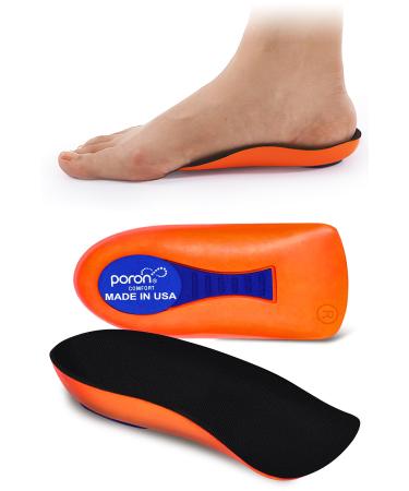 Plantar fasciitis arch-support shoe inserts heel pain relief orthopedic heel pillow for shoes sales shells shock-damping (orange EU 35-40) EU 35-40 Orange