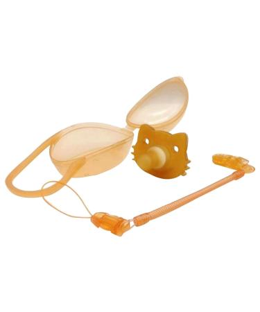 Duhe189014 Baby Newborn Soothie Pacifier | 100% Silicone | Teething Clip & Box Holder | Yellow | 0-6 Months - Buy Online on GoSupps.com