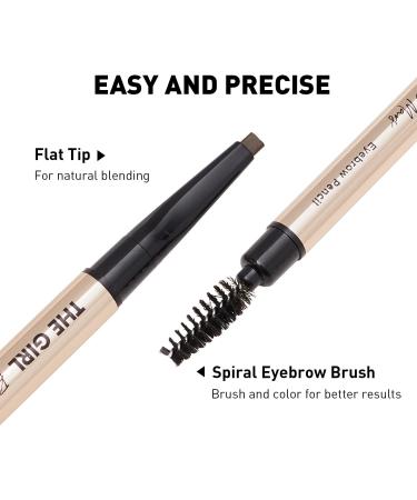  THE GIRL FROM MARS Stylist defined make-up waterproof eyebrow + 1 replacement ultra-thin mechanical pencil drawing small eyebrow hair and thinning spaces - Buy Online on GoSupps.com