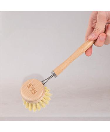 Dish Scrub Brush - Kitchen Scrub Brush | Solid Dish Scrubber Brush with Wear-Resistant Sisal Material Bristles and Design for Pot Ruftup - Buy Online on GoSupps.com