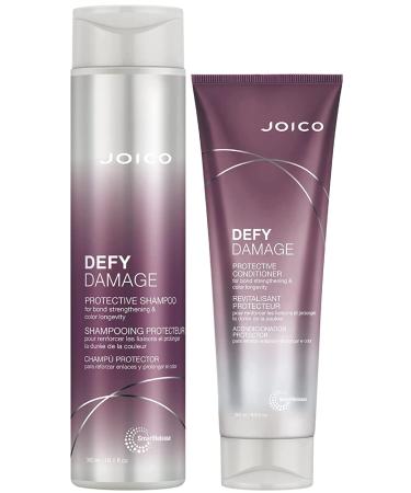Joico Defy Damage Protective Shampoo & Conditioner Set | For Color-Treated Hair | Strengthen Bonds & Preserve Hair Color | With Moringa Seed Oil & Arginine 2 Piece Set