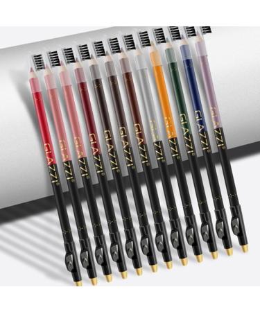 CANIGHT 12pcs Lip Liner Eyeliner Lip Liner Pencil Eye Makeup Pen Black Waterproof Eyeliner Plastic - Buy Online on GoSupps.com